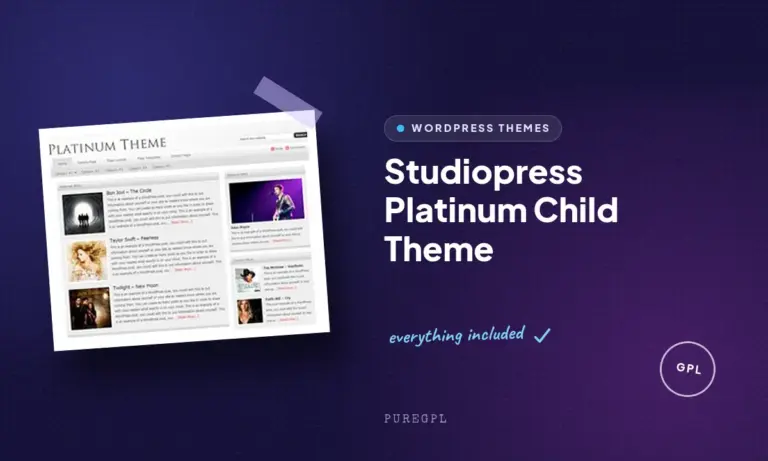 studiopress platinum child theme