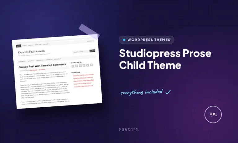 studiopress prose child theme