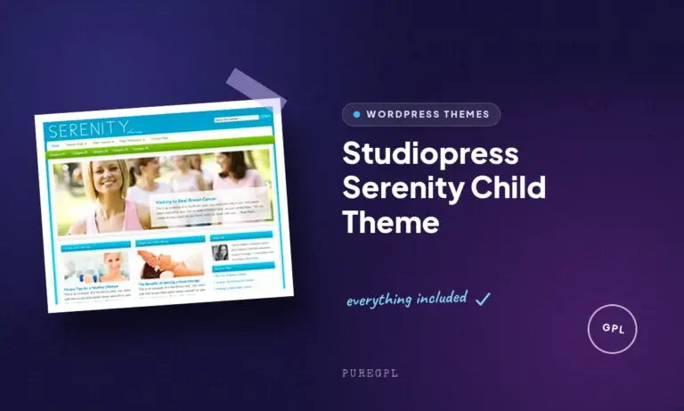 studiopress serenity child theme