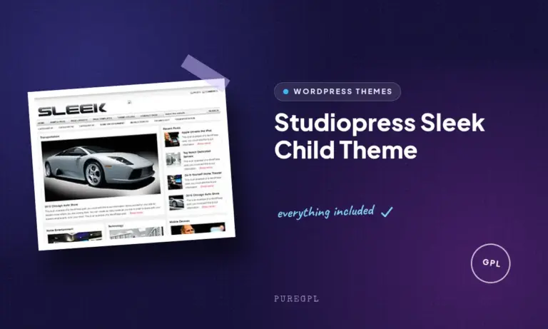 studiopress sleek child theme