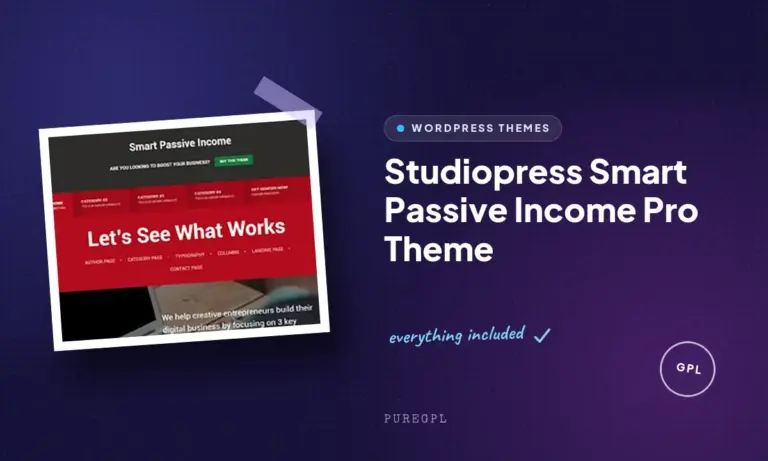 studiopress smart passive income pro theme