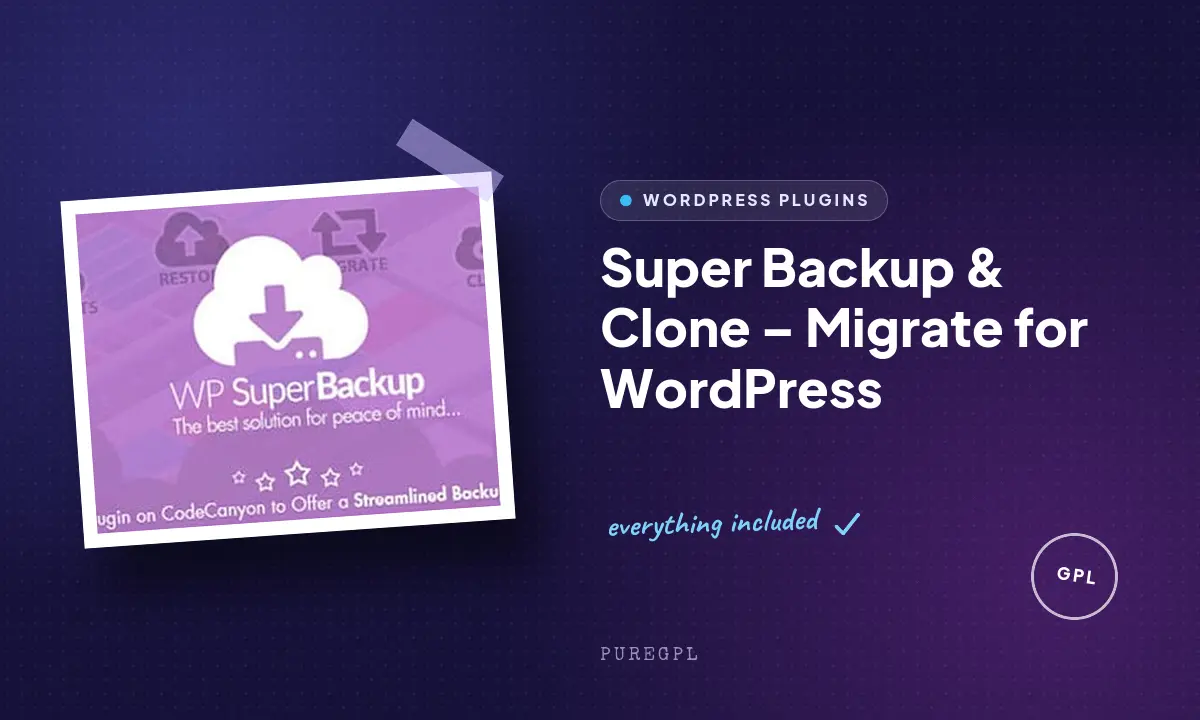 Super Backup & Clone – Migrate for WordPress