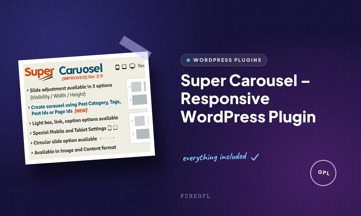 Super Carousel – Responsive WordPress Plugin