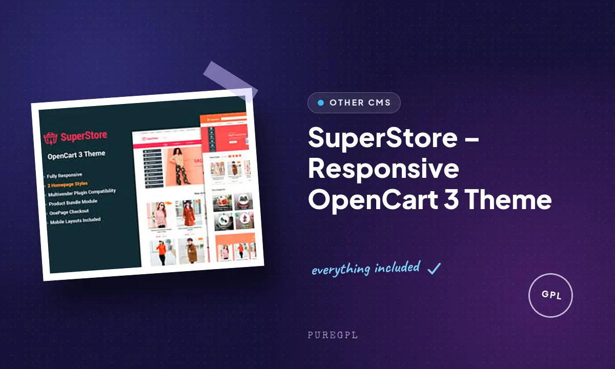 SuperStore – Responsive OpenCart 3 Theme
