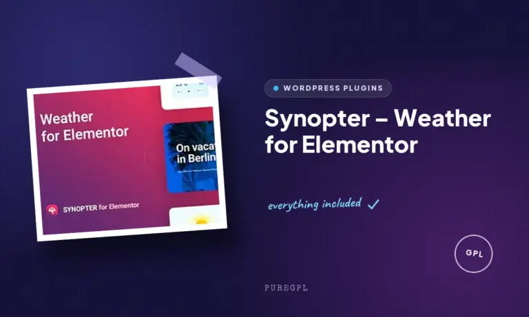 synopter weather for elementor