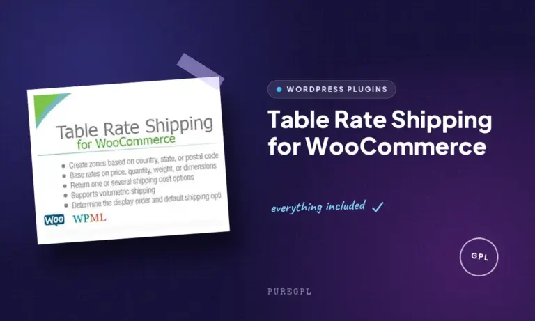 table rate shipping for woocommerce