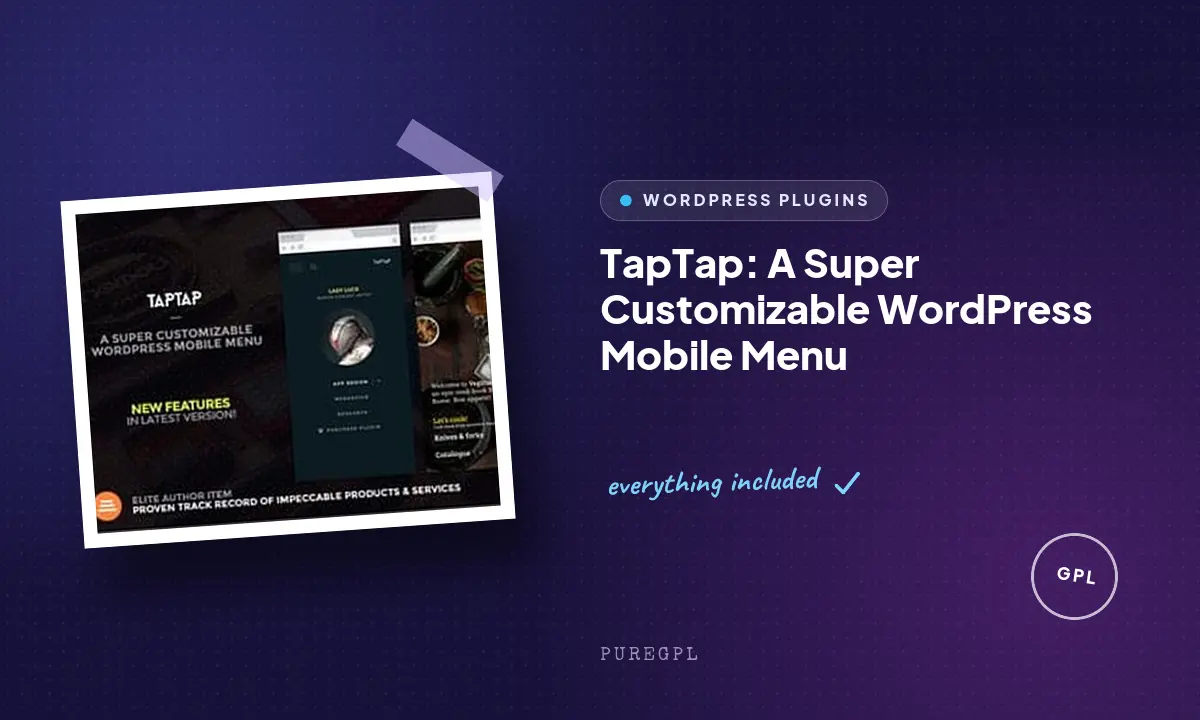 TapTap: A Super Customizable WordPress Mobile Menu