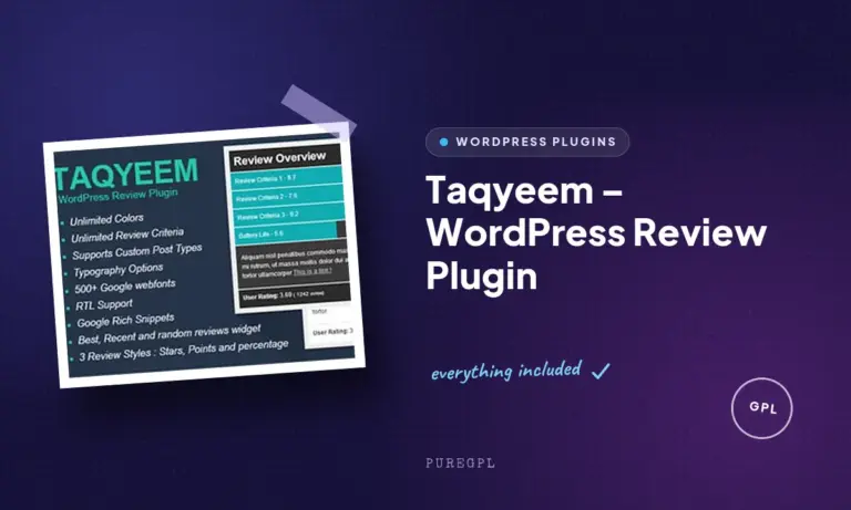 taqyeem wordpress review plugin