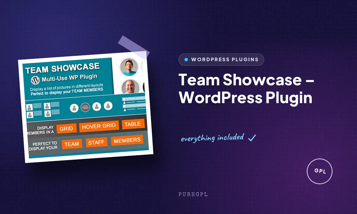 Team Showcase | WordPress Plugin
