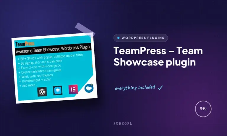 teampress team showcase plugin