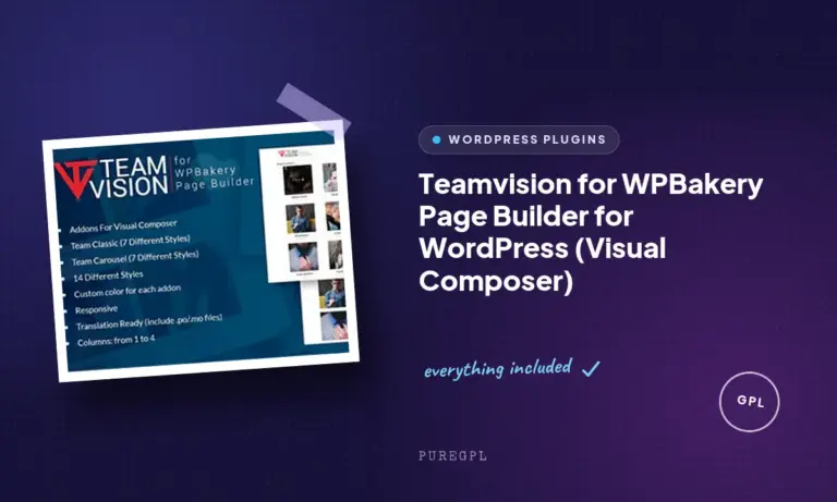 teamvision for wpbakery page builder for wordpress visual composer