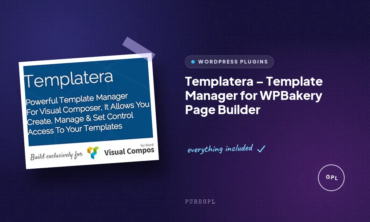 Templatera – Template Manager for WPBakery Page Builder