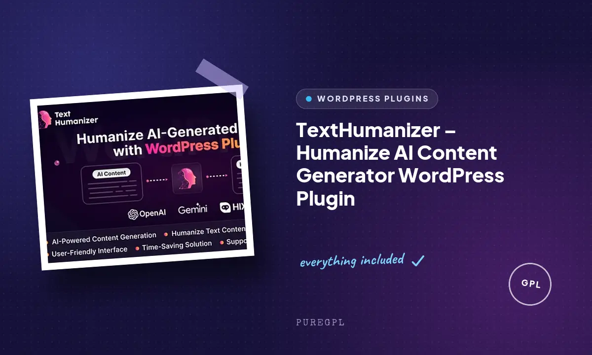 TextHumanizer – Humanize AI Content Generator WordPress Plugin