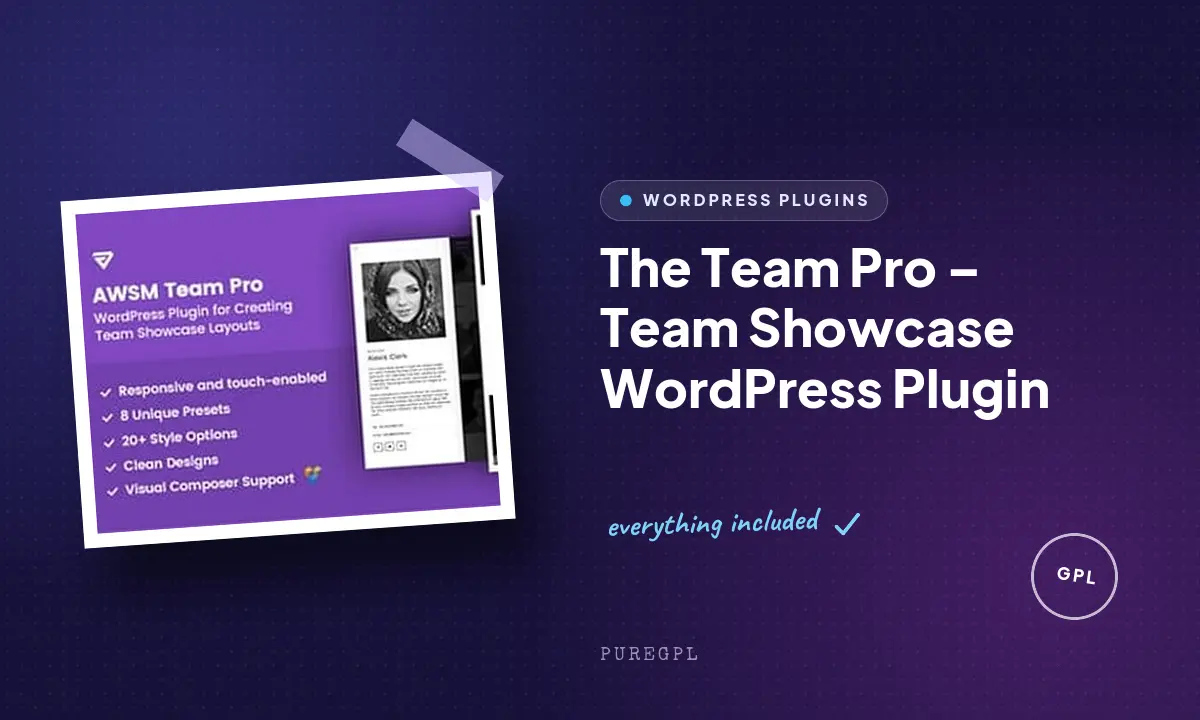 The Team Pro – Team Showcase WordPress Plugin