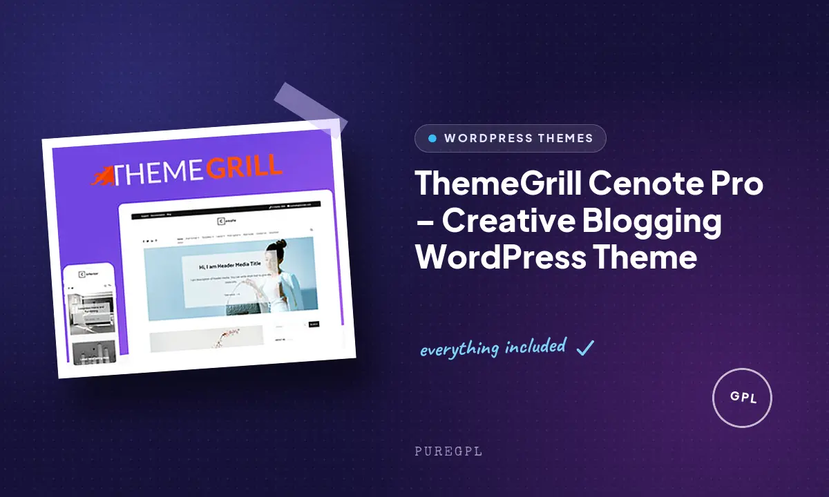 Cenote Pro – Creative Blogging WordPress Theme
