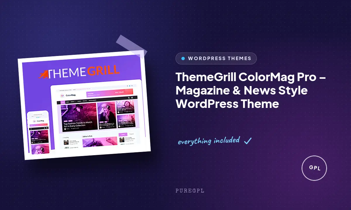 ThemeGrill ColorMag Pro – Magazine & News Style WordPress Theme
