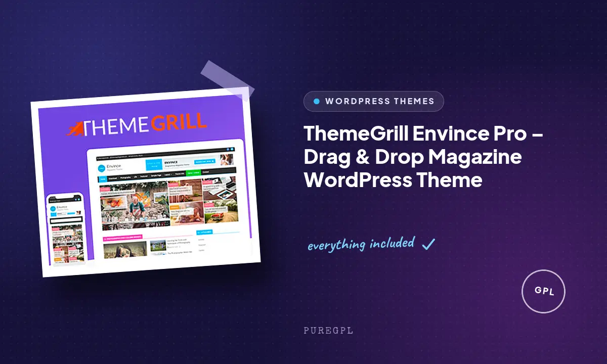 Envince Pro – Drag & Drop Magazine WordPress Theme