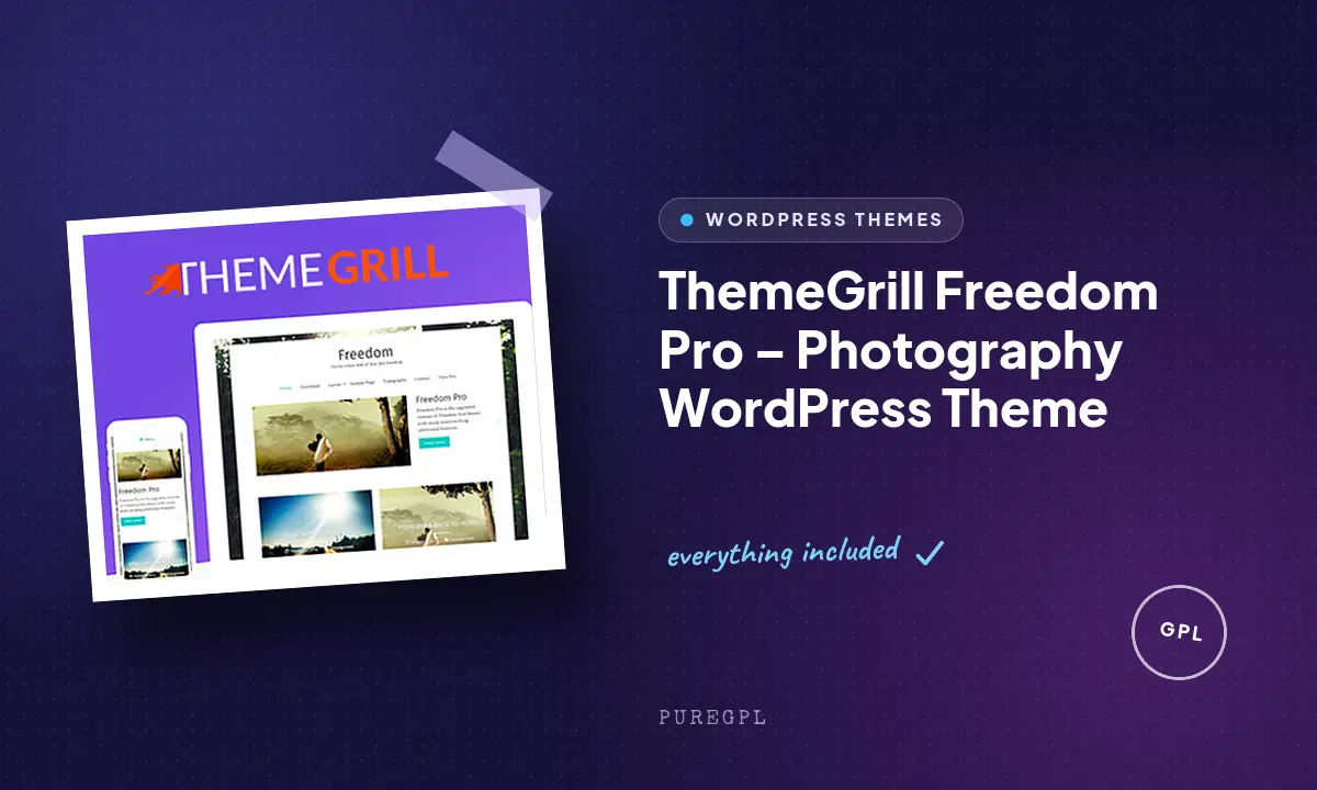 Freedom Pro – Photography WordPress Theme