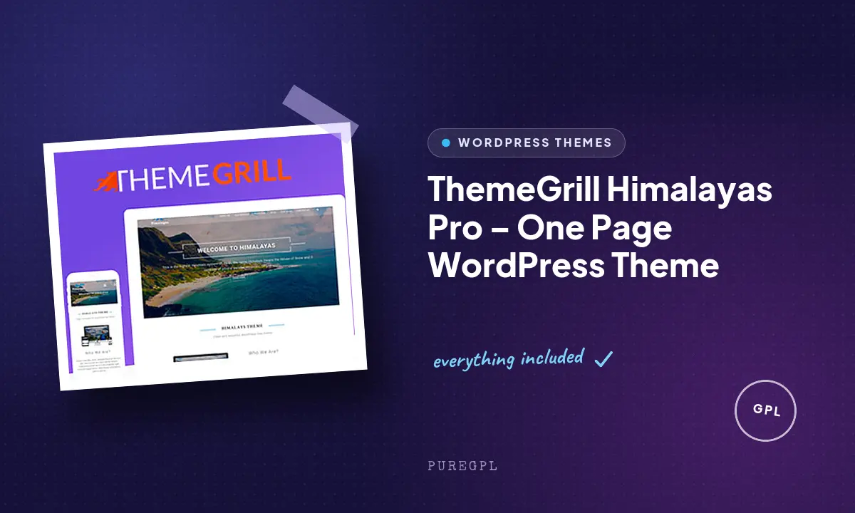 Himalayas Pro – One Page WordPress Theme