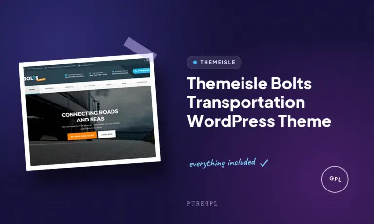 themeisle bolts transportation wordpress theme