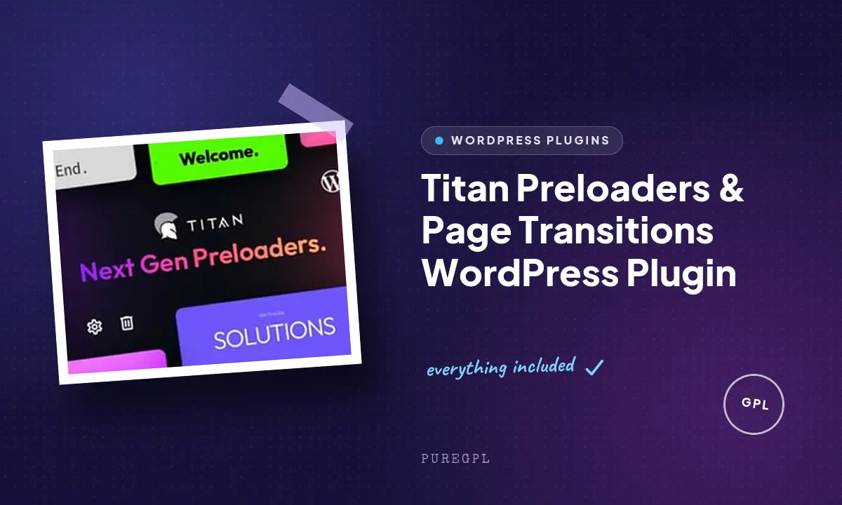 Titan Preloaders & Page Transitions WordPress Plugin