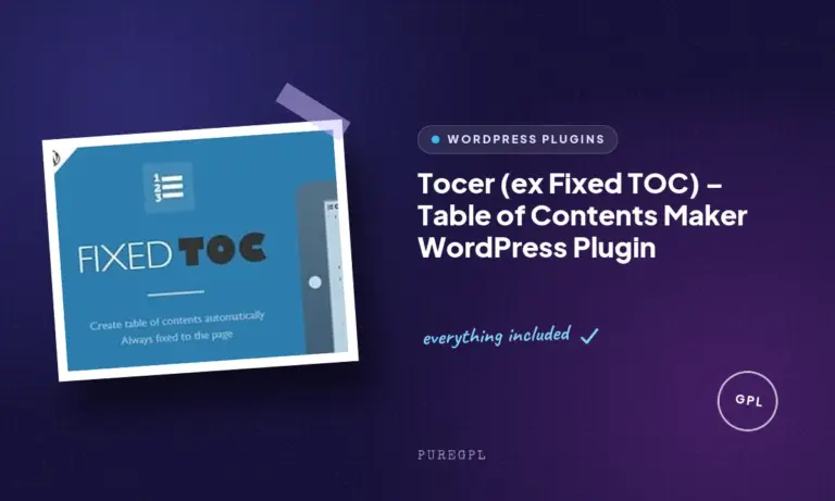 tocer ex fixed toc table of contents maker wordpress plugin