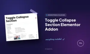 toggle collapse section elementor addon