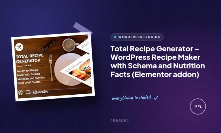 total recipe generator wordpress recipe maker with schema and nutrition facts elementor addon