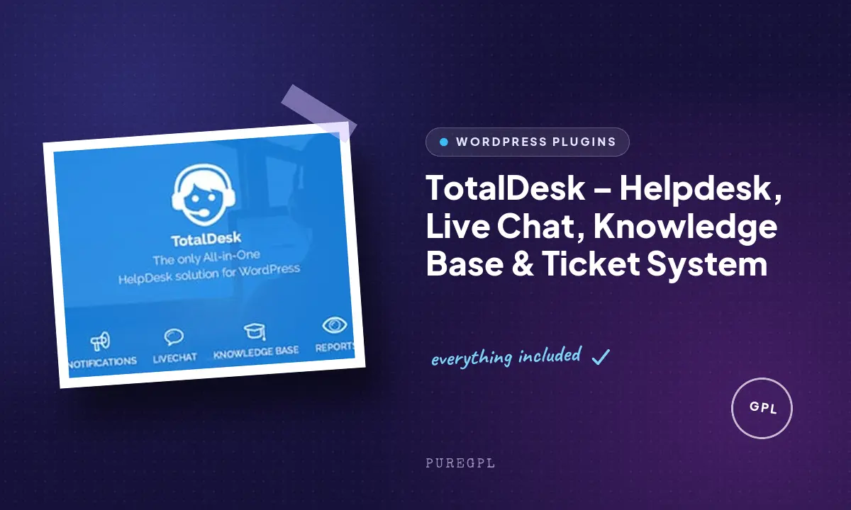 TotalDesk – Helpdesk, Live Chat, Knowledge Base & Ticket System