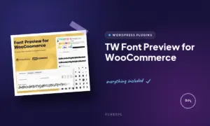 tw font preview for woocommerce