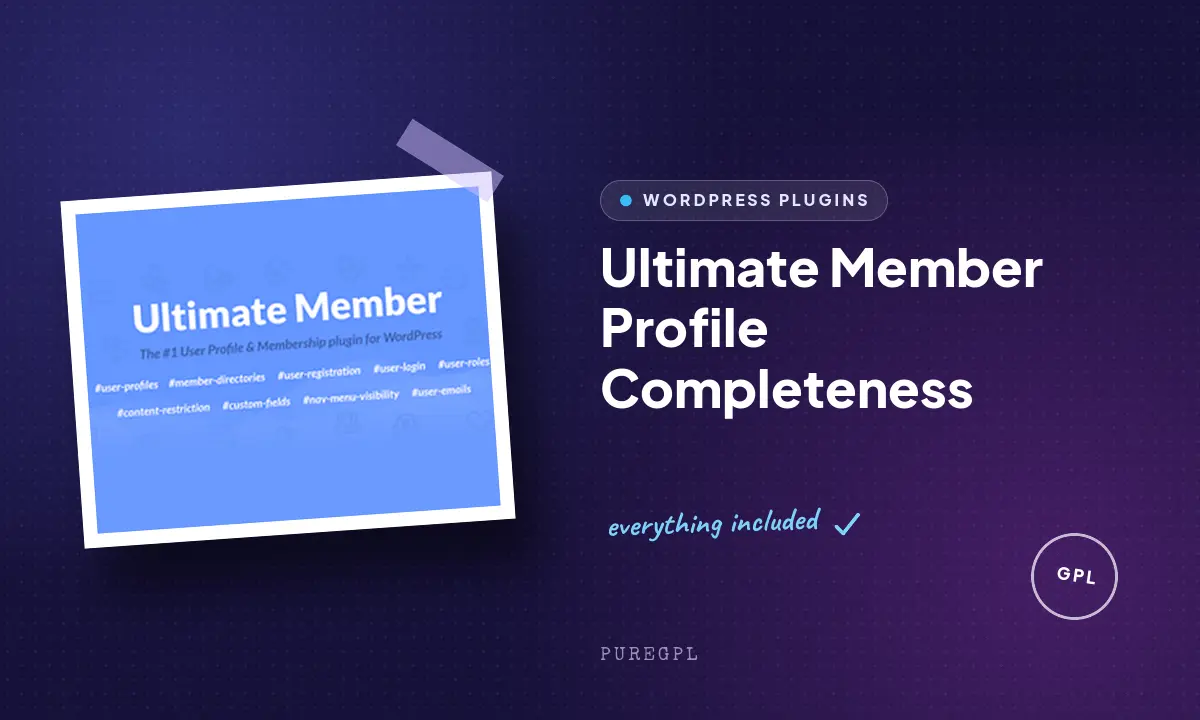 Ultimate member | Profile Completeness