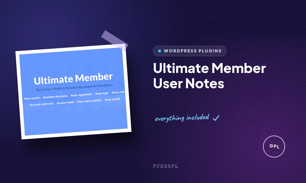 Ultimate member | User Notes
