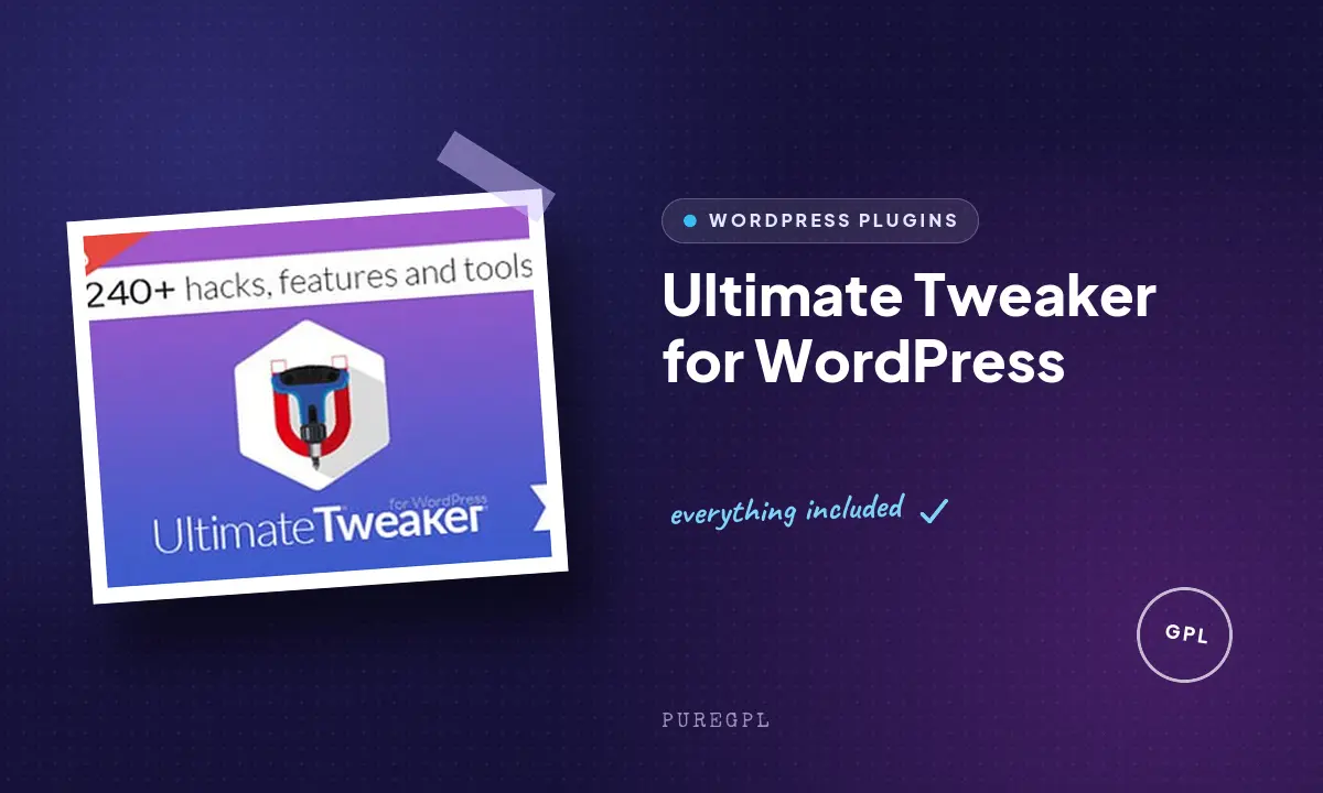 Ultimate Tweaker for WordPress