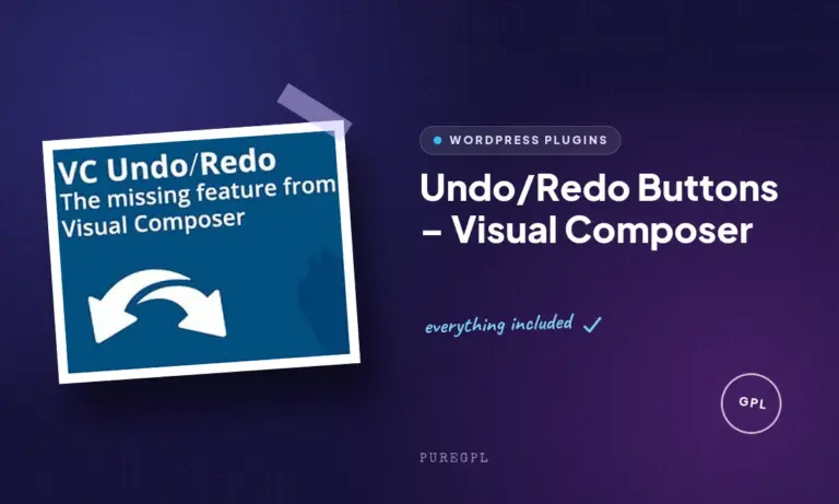 undo redo buttons visual composer