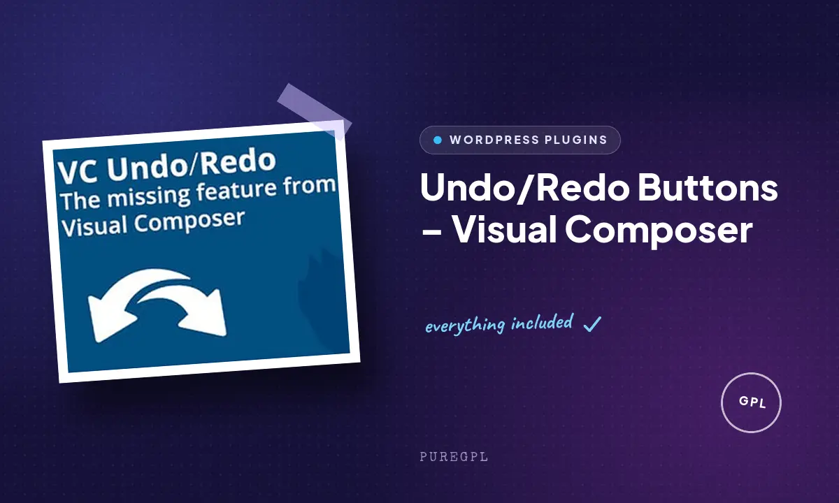 Undo/Redo Buttons – Visual Composer