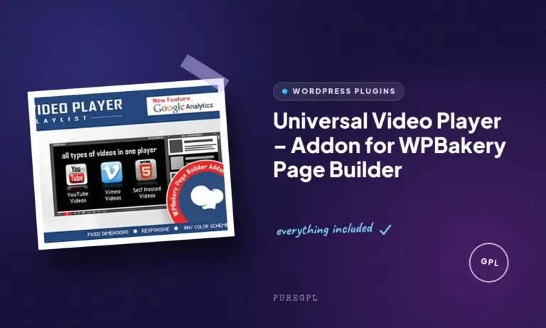 universal video player addon for wpbakery page builder