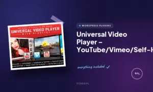 universal video player youtube vimeo self hosted