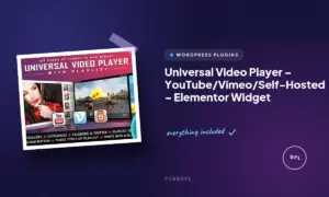 universal video player youtube vimeo self hosted elementor widget