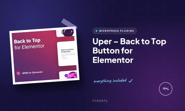 uper back to top button for elementor