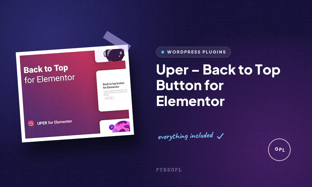 Uper – Back to Top Button for Elementor