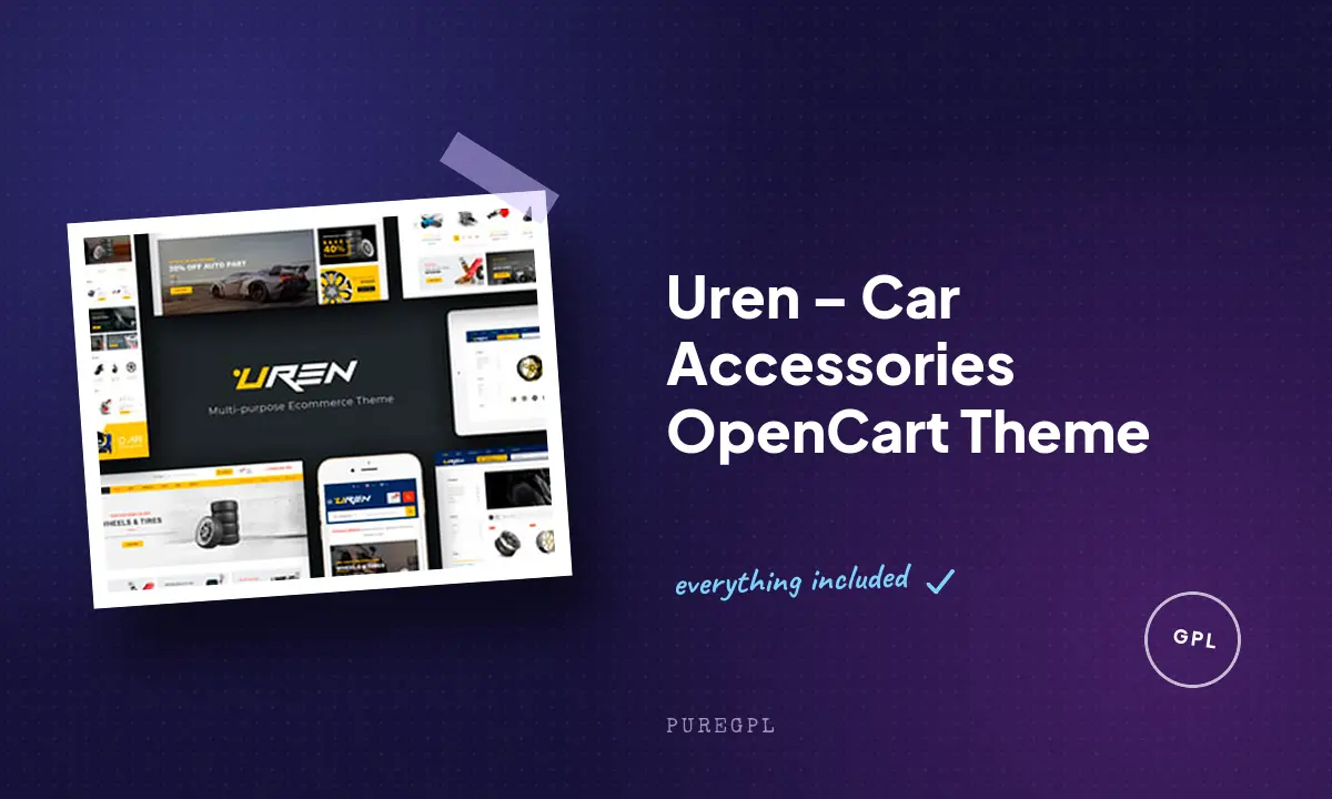 Uren – Car Accessories OpenCart Theme