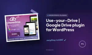 use your drive google drive plugin for wordpress