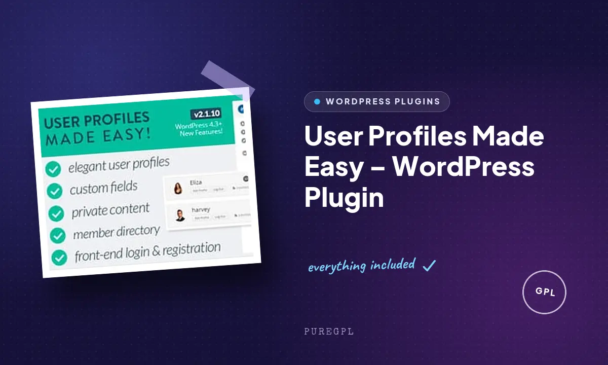 User Profiles Made Easy