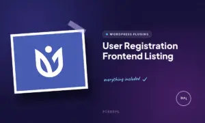 user registration frontend listing