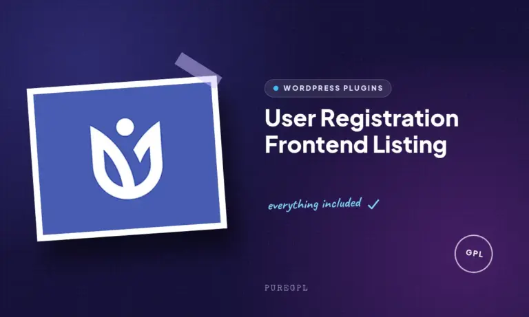 user registration frontend listing
