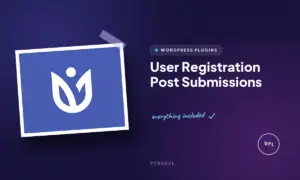 user registration post submissions