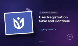 user registration save and continue