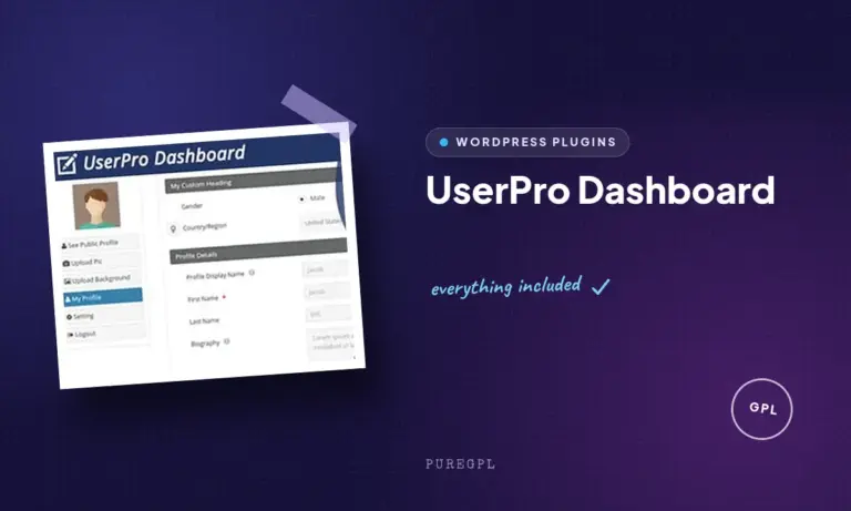 userpro dashboard
