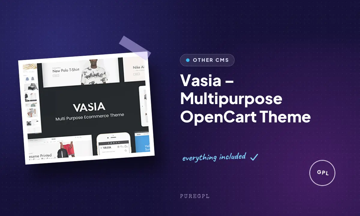 Vasia – Multipurpose OpenCart Theme