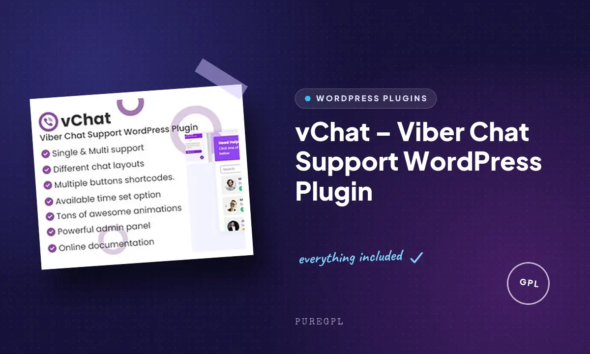 vChat – Viber Chat Support WordPress Plugin